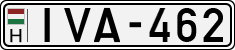 license plates of Hungary, Cars (1990)