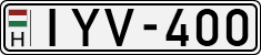 license plates of Hungary, Cars (1990)