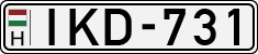 license plates of Hungary, Cars (1990)