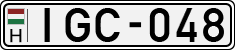 license plates of Hungary, Cars (1990)