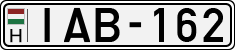license plates of Hungary, Cars (1990)