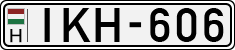 license plates of Hungary, Cars (1990)