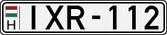 license plates of Hungary, Cars (1990)