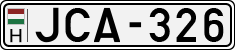 license plates of Hungary, Cars (1990)