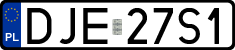 License plates of Poland, Regular car plates