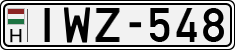 license plates of Hungary, Cars (1990)