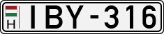 license plates of Hungary, Cars (1990)