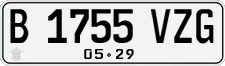 License plate of Indonesia, Regular plates