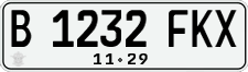 License plate of Indonesia, Regular plates