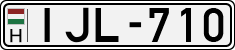 license plates of Hungary, Cars (1990)