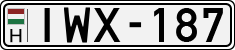 license plates of Hungary, Cars (1990)