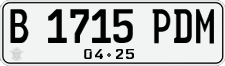 License plate of Indonesia, Regular plates