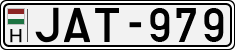 license plates of Hungary, Cars (1990)