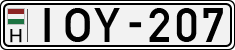 license plates of Hungary, Cars (1990)
