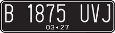 License plate of Indonesia, Regular plates