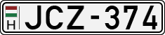license plates of Hungary, Cars (1990)