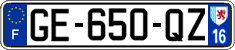 French license plate, SIV (ordinary)