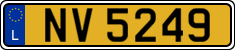 License plate of Luxembourg, 2003 year system