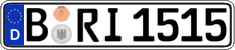 German license plate, Regular plates