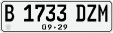License plate of Indonesia, Regular plates