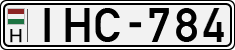 license plates of Hungary, Cars (1990)