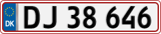 License plate of Denmark, Regular plates