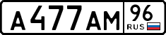 License plate Russia, Cars