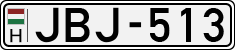 license plates of Hungary, Cars (1990)