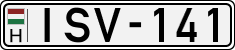 license plates of Hungary, Cars (1990)