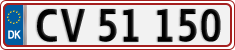 License plate of Denmark, Regular plates