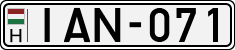 license plates of Hungary, Cars (1990)