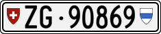 License plate of Switzerland, Cars