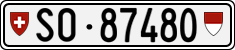 License plate of Switzerland, Cars