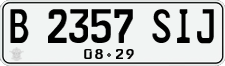 License plate of Indonesia, Regular plates