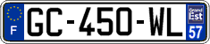 French license plate, SIV (ordinary)