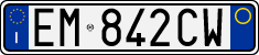 License plate of Italy, Cars (1994 year series)