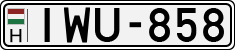 license plates of Hungary, Cars (1990)