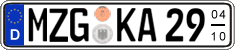 German license plate, Seasonal plates