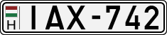 license plates of Hungary, Cars (1990)