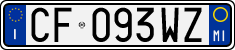 License plate of Italy, Cars (1994 year series)