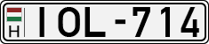 license plates of Hungary, Cars (1990)