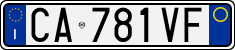 License plate of Italy, Cars (1994 year series)