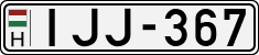 license plates of Hungary, Cars (1990)