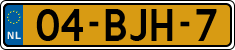 License plate of the Netherlands, Heavy Commercial Vehicles (1994 system)