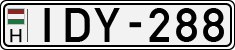 license plates of Hungary, Cars (1990)