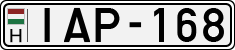 license plates of Hungary, Cars (1990)