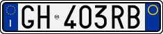 License plate of Italy, Cars (1994 year series)