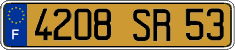 French license plate, FNI
