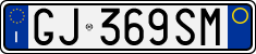License plate of Italy, Cars (1994 year series)