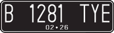 License plate of Indonesia, Regular plates